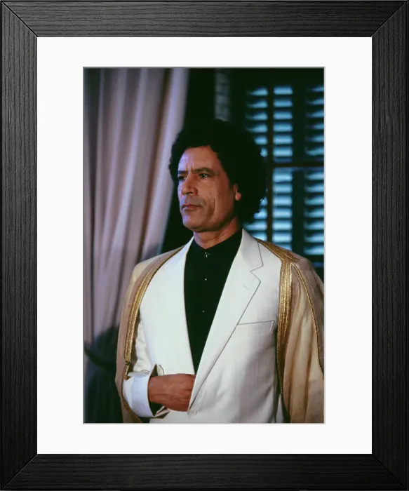 Framed Print : Portrait of Muammar Khadafy Framed Print : Portrait of Muammar Khadafy