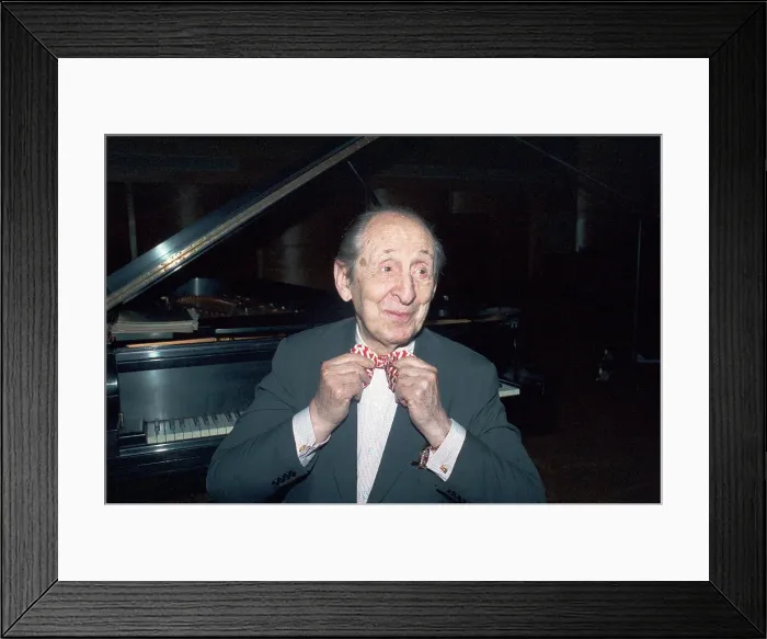 Framed Print : Pianist Vladimir Horowitz Straightening His Bow Tie Framed Print : Pianist Vladimir Horowitz Straightening His Bow Tie