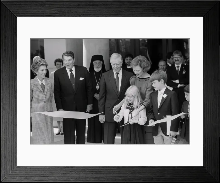 Framed Print : President and Nancy Reagan with Carter Family During Event Framed Print : President and Nancy Reagan with Carter Family During Event