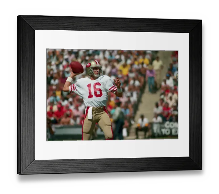 Framed Print : Joe Montana About to Throw Football Framed Print : Joe Montana About to Throw Football