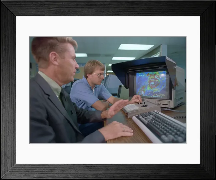 Framed Print : Portrait of Meteorologists Chris Velden and Neil Frank Observing Weather Framed Print : Portrait of Meteorologists Chris Velden and Neil Frank Observing Weather