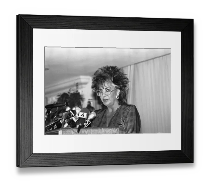 Framed Print : Aids Activist and Actress Liz Taylor Framed Print : Aids Activist and Actress Liz Taylor