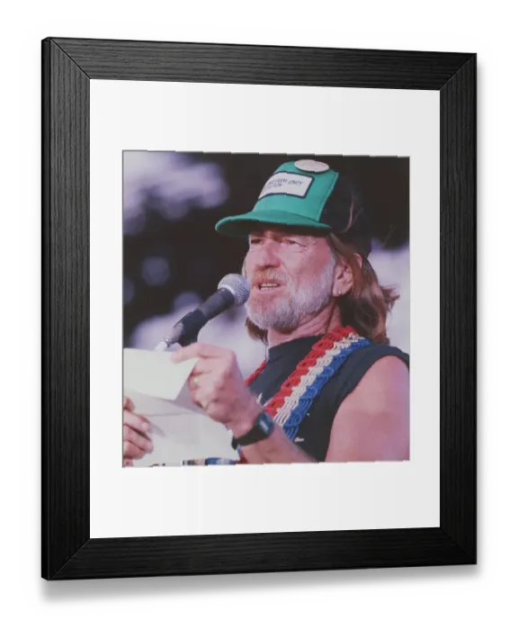 Framed Print : Willie Nelson Reading Letter Framed Print : Willie Nelson Reading Letter