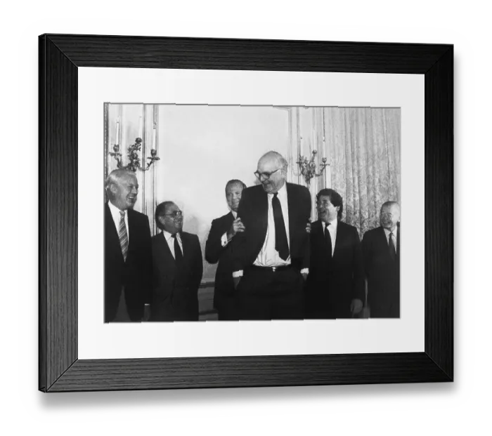 Framed Print : Finance Ministers of Five Countries Meeting in United States Framed Print : Finance Ministers of Five Countries Meeting in United States