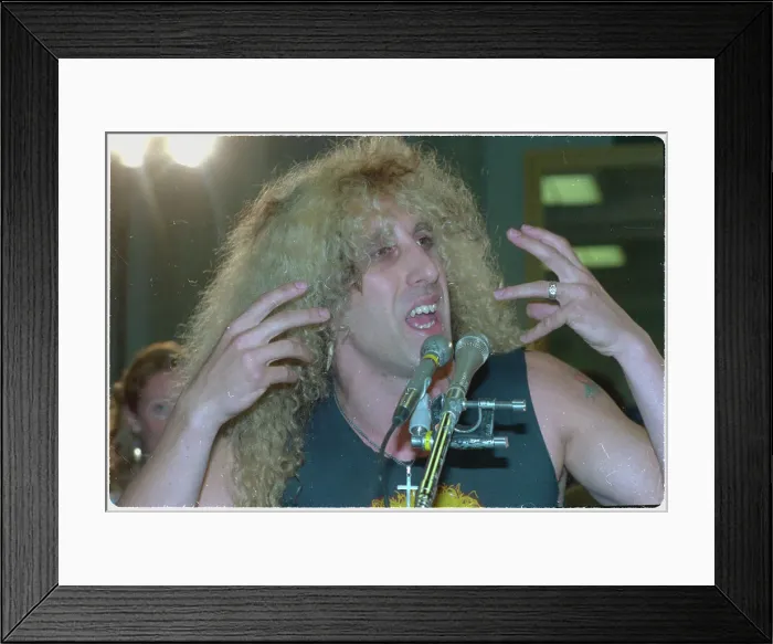 Framed Print : Dee Snyder of Twisted Sister Testifying at Senate Hearing Framed Print : Dee Snyder of Twisted Sister Testifying at Senate Hearing