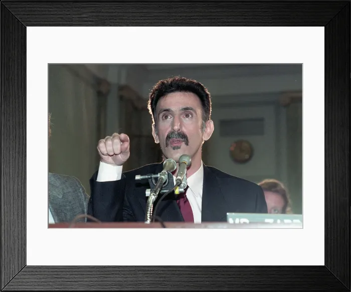 Framed Print : Frank Zappa Testifing, Senate Committee Framed Print : Frank Zappa Testifing, Senate Committee