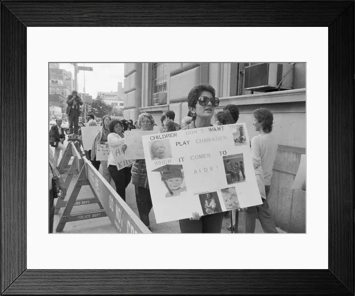 Framed Print : Parents Picketing New York School Board Framed Print : Parents Picketing New York School Board