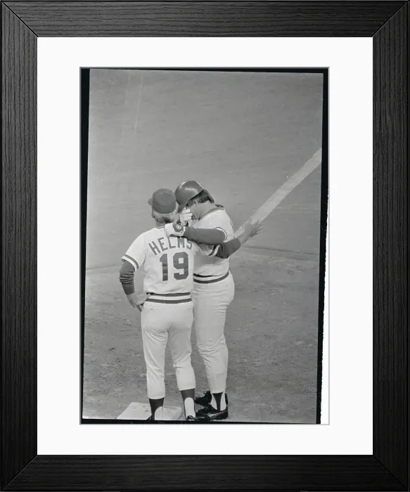 Framed Print : Pete Rose Overcome with Emotion Framed Print : Pete Rose Overcome with Emotion
