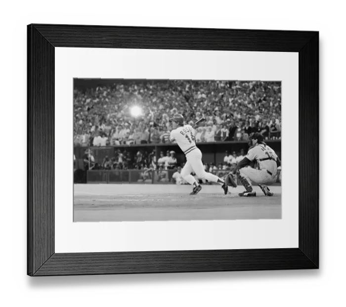 Framed Print : Pete Rose Batting -- Light Flash In Back Framed Print : Pete Rose Batting -- Light Flash In Back