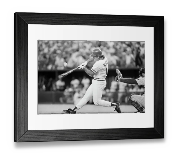 Framed Print : Pete Rose Just After Hitting Baseball Framed Print : Pete Rose Just After Hitting Baseball