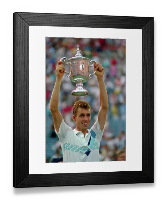 Framed Print : Ivan Lendl with His U. S. Open Trophy Overhead Framed Print : Ivan Lendl with His U. S. Open Trophy Overhead