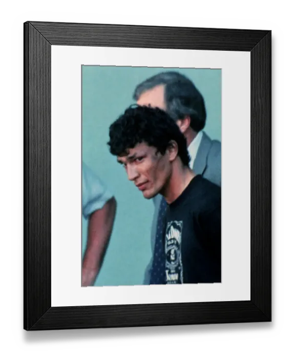 Framed Print : Richard Ramirez Arrested for Mass Murder