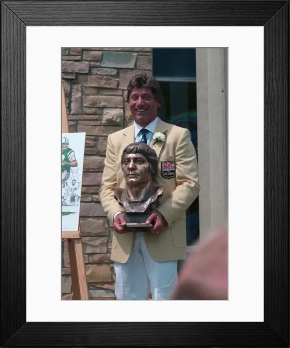 Framed Print : Joe Namath Posing with Trophy Framed Print : Joe Namath Posing with Trophy