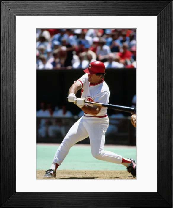 Framed Print : Pete Rose at Bat for the Record Framed Print : Pete Rose at Bat for the Record