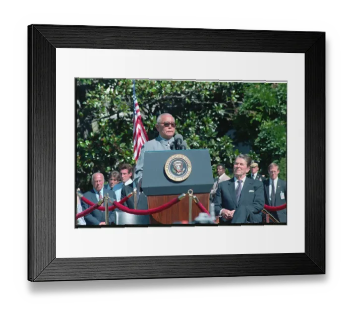 Framed Print : Li Xiannian Speaking Framed Print : Li Xiannian Speaking