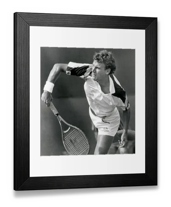Framed Print : Mats Wilander Following Through on Serve Framed Print : Mats Wilander Following Through on Serve
