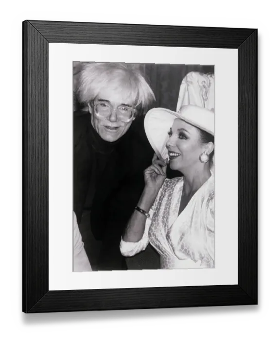 Framed Print : Joan Collins Enertaining Andy Warhol Framed Print : Joan Collins Enertaining Andy Warhol