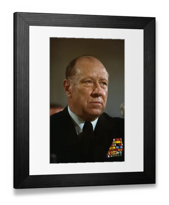 Framed Print : William Crowe Jr. Testifying