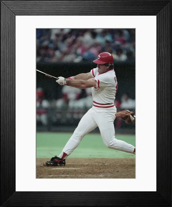 Framed Print : Pete Rose Swinging Full Length Framed Print : Pete Rose Swinging Full Length