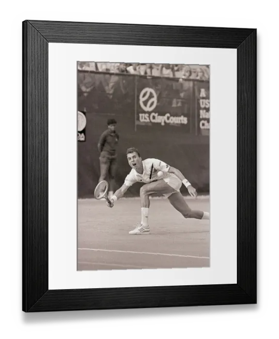Framed Print : Action Shot of Ivan Lendl Framed Print : Action Shot of Ivan Lendl