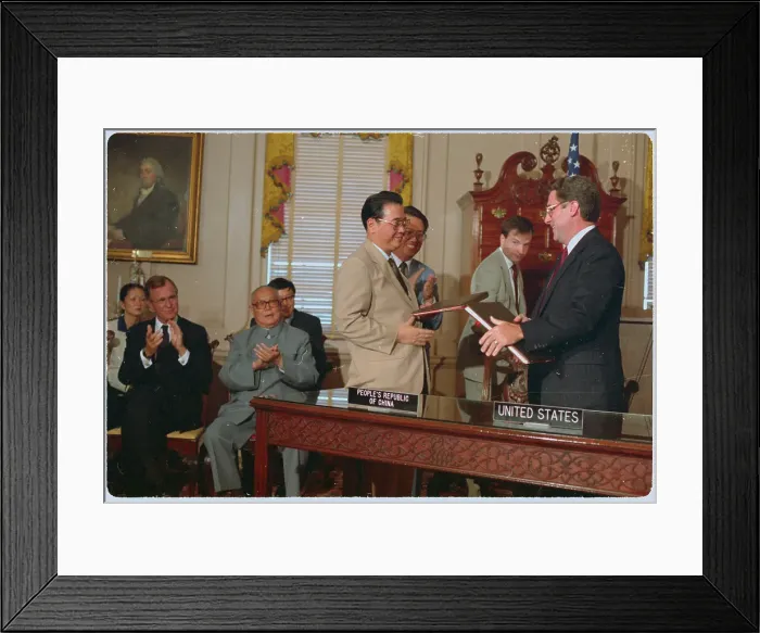 Framed Print : John Herrington and Li Peng Framed Print : John Herrington and Li Peng