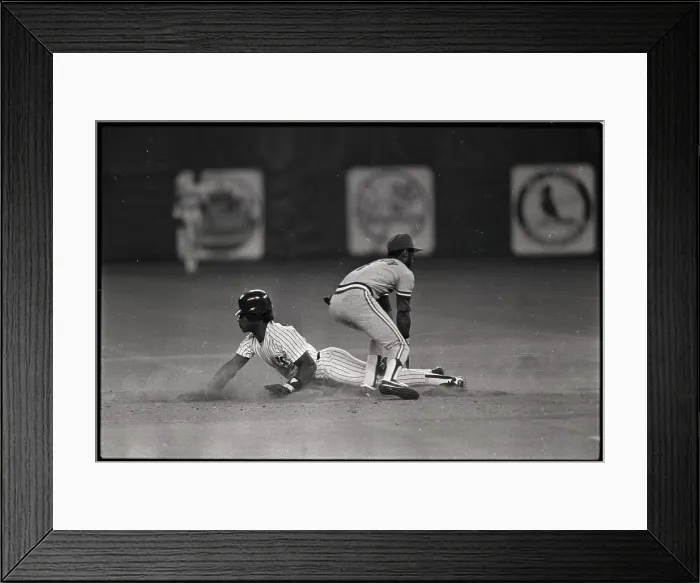 Framed Print : Rickey Henderson Stealing Base Under Ozzie Smith Framed Print : Rickey Henderson Stealing Base Under Ozzie Smith