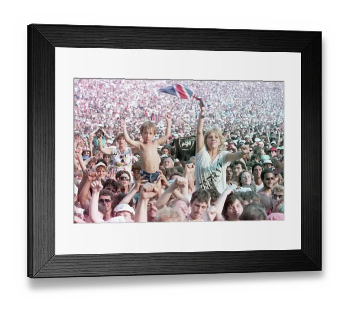 Framed Print : Crowd at Live Aid Concert in Philadelphia Framed Print : Crowd at Live Aid Concert in Philadelphia