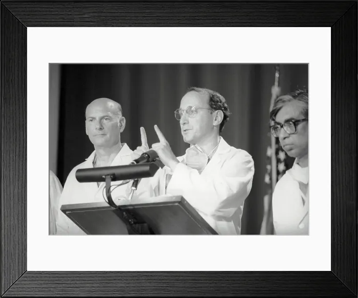 Framed Print : Physicians Delivering Reagan Report at Podium