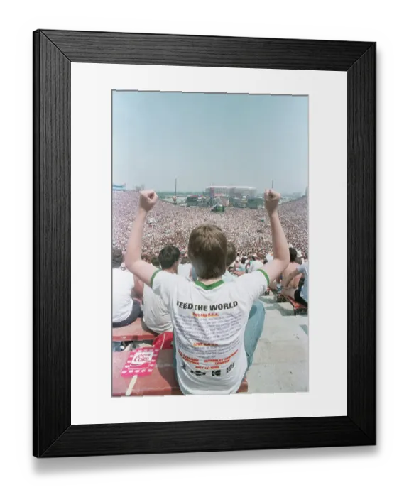 Framed Print : The Audience at a Live Aid Concert Framed Print : The Audience at a Live Aid Concert