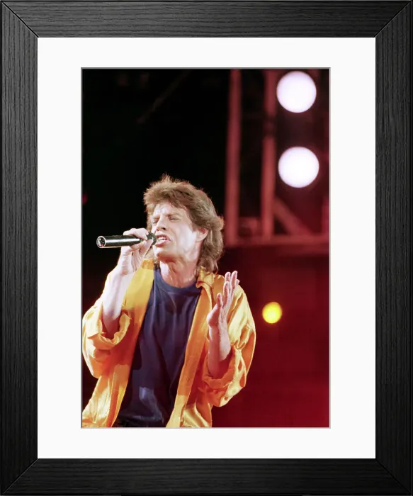 Framed Print : Mick Jagger Performing at Live Aid Framed Print : Mick Jagger Performing at Live Aid