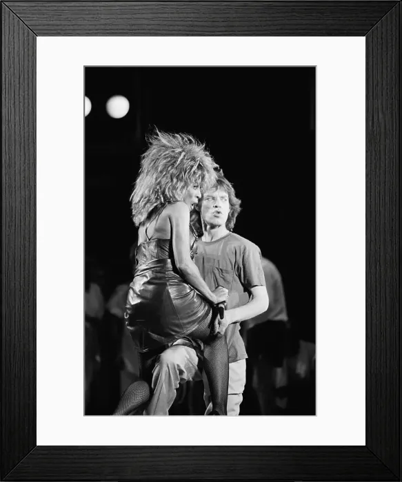 Framed Print : Tina Turner Straddling Mick Jagger Framed Print : Tina Turner Straddling Mick Jagger