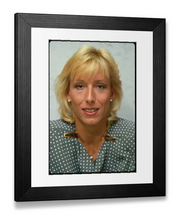 Framed Print : Portrait of Martina Navratilova Framed Print : Portrait of Martina Navratilova