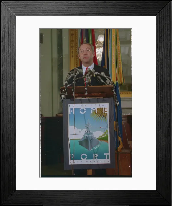 Framed Print : Phil Gramm Speaking Framed Print : Phil Gramm Speaking