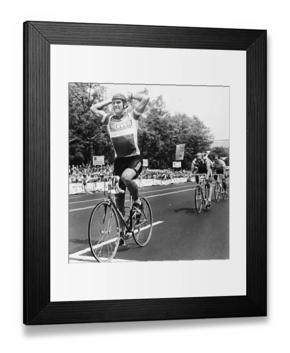Framed Print : Eric Heiden Winning Bike Race Framed Print : Eric Heiden Winning Bike Race