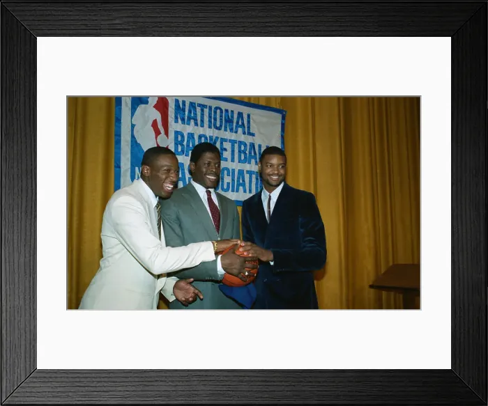 Framed Print : Wayman Tisdale, Patrick Ewing and Benoit Benjamin Framed Print : Wayman Tisdale, Patrick Ewing and Benoit Benjamin