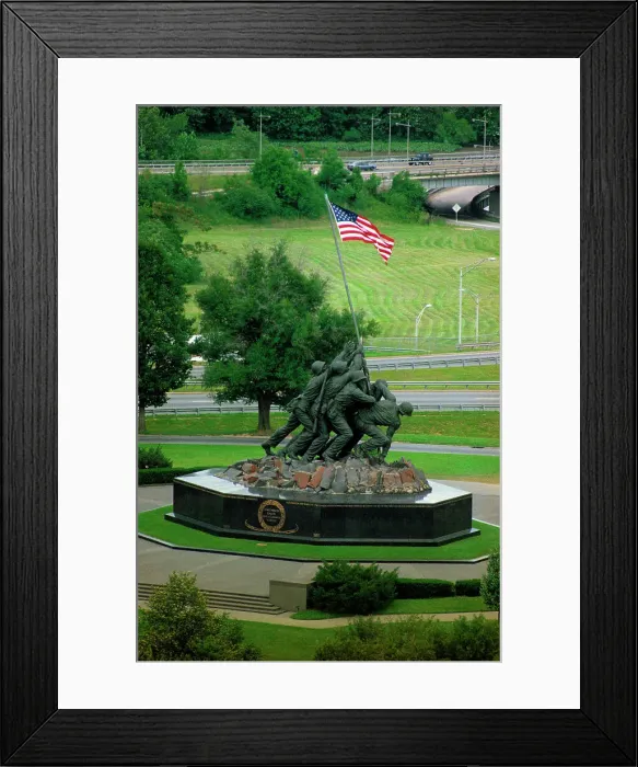Framed Print : Iwo Jima Memorial in Washington DC on Flag Day