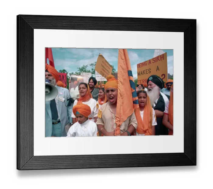 Framed Print : Sikhs Protesting Framed Print : Sikhs Protesting