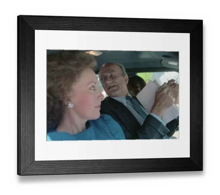 Framed Print : Suspect Claus Von Bulow and Companion Leaving Superior Court