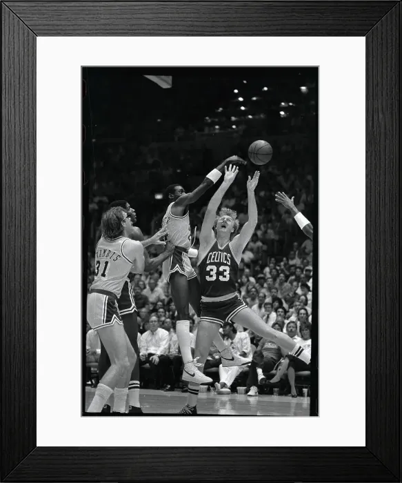 Framed Print : Lakers Player Blocking Larry Bird Framed Print : Lakers Player Blocking Larry Bird