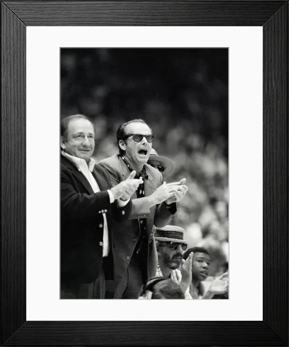 Framed Print : Jack Nicholson Cheering for the Los Angeles Lakers Framed Print : Jack Nicholson Cheering for the Los Angeles Lakers