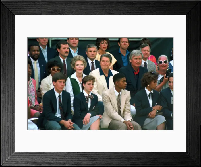 Framed Print : Ronald and Nancy Reagan Watching Tennis Framed Print : Ronald and Nancy Reagan Watching Tennis