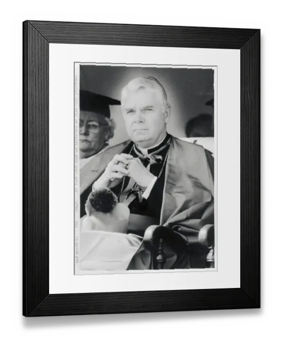 Framed Print : Portrait of Archbishop Bernard F Law Framed Print : Portrait of Archbishop Bernard F Law