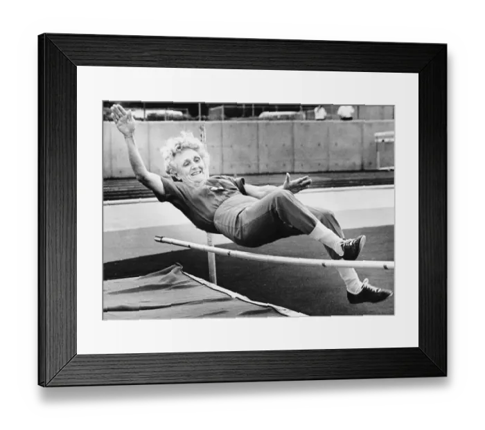 Framed Print : Alice Bynum Highjumps at Texas Senior Games Framed Print : Alice Bynum Highjumps at Texas Senior Games