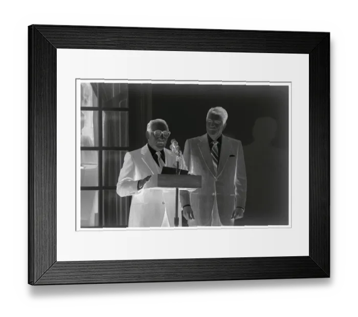Framed Print : Ronald Reagan and Jose N. Duarte at Podium Framed Print : Ronald Reagan and Jose N. Duarte at Podium