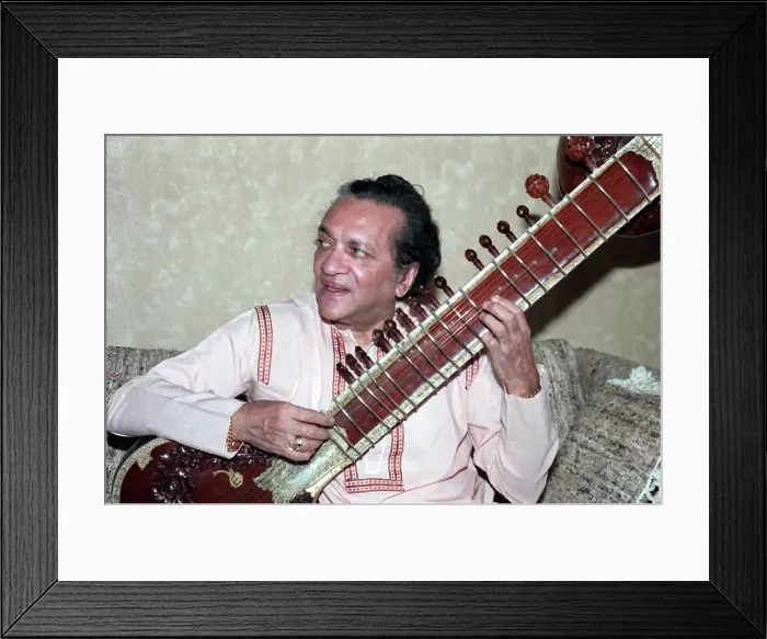 Framed Print : Ravi Shankar Playing Sitar Framed Print : Ravi Shankar Playing Sitar