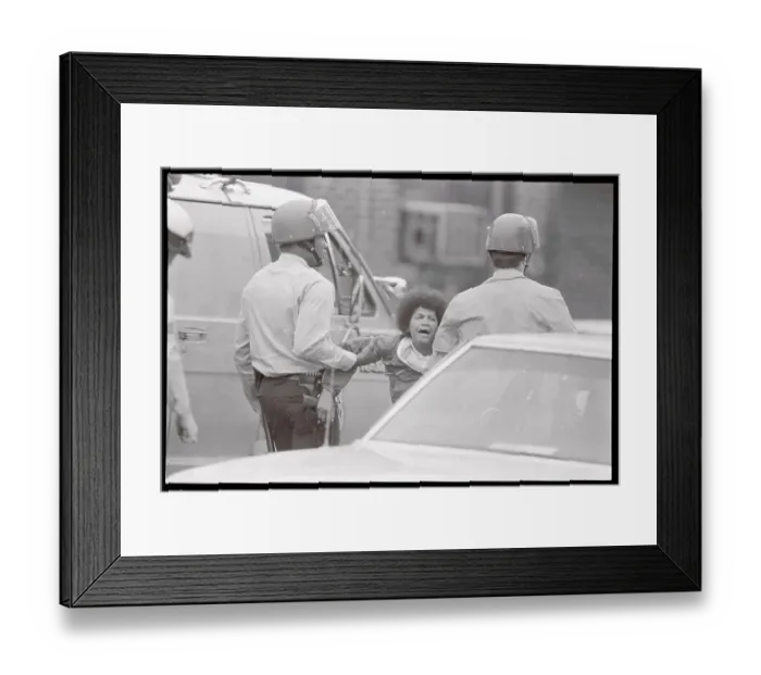 Framed Print : Police Arresting a MOVE Protester Framed Print : Police Arresting a MOVE Protester