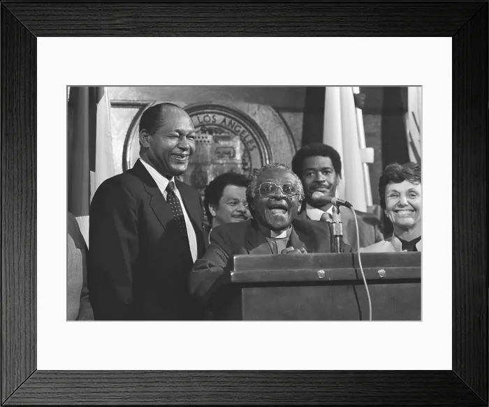 Framed Print : Mayor Tom Bradley And Desmond Tutu Framed Print : Mayor Tom Bradley And Desmond Tutu