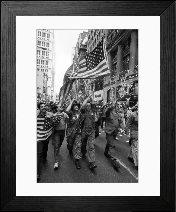 Framed Print : Vietnam Veterans Parade on Broadway
