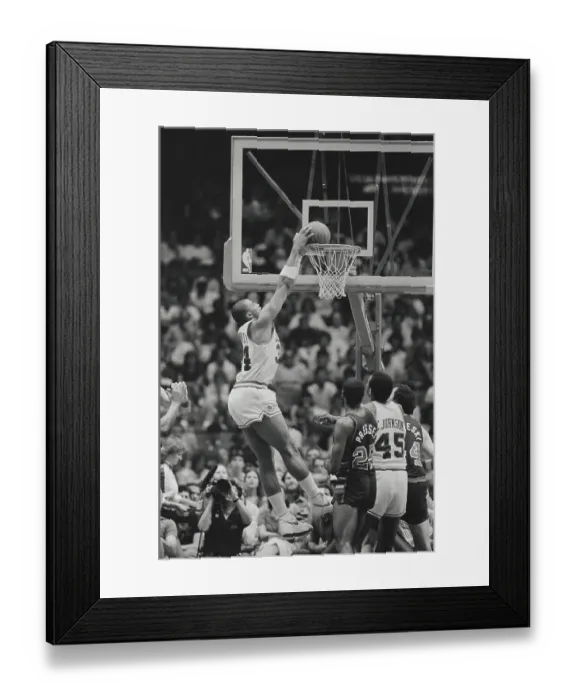 Framed Print : Charles Barkley and Paul Pressey in Basketball Semifinals Action