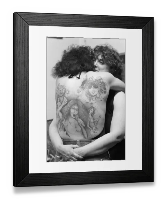 Framed Print : Woman With Tattoos on Her Back